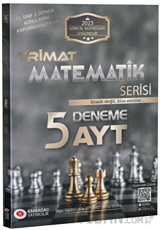 Karaağaç Yayınları 2023 AYT Matematik Trimat Serisi 5 Deneme Kolektif