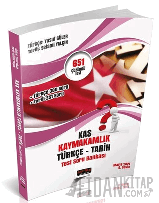 Kaymakamlık Sınavı Türkçe-Tarih Test Soru Bankası Selami Yalçın