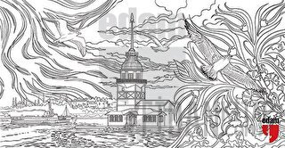 Kız Kulesi Boyama Föyü - 20’li Paketler Halinde