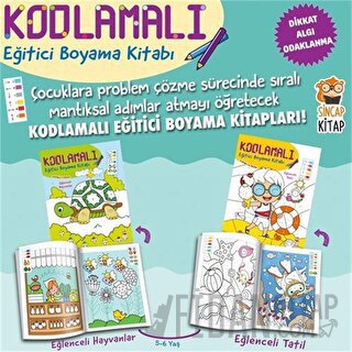 Kodlamalı Eğitici Boyama Kitabı 5-6 Yaş (2 Kitap Takım)
