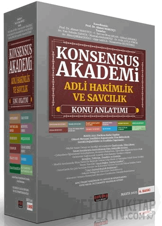 KONSENSUS Akademi Adli Hakim ve Savcılık Sınavı Konu Anlatımı