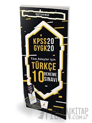 KPSS 2020 GYGK - Tüm Adaylar İçin Türkçe 10 Deneme Sınavı Rüştü Bayınd