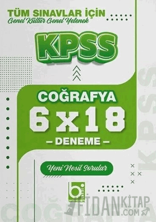 KPSS Coğrafya 6x18 Deneme