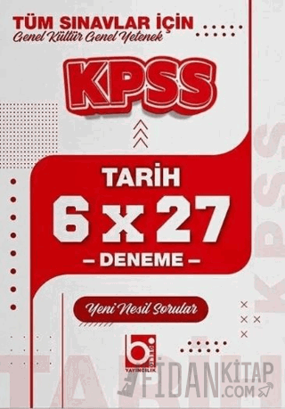 KPSS Tarih 6x27 Deneme