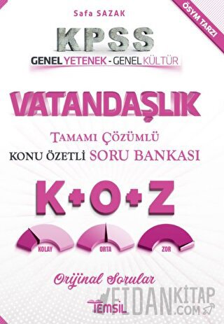 KPSS Vatandaşlık Tamamı Çözümlü Konu Özetli Soru Bankası
