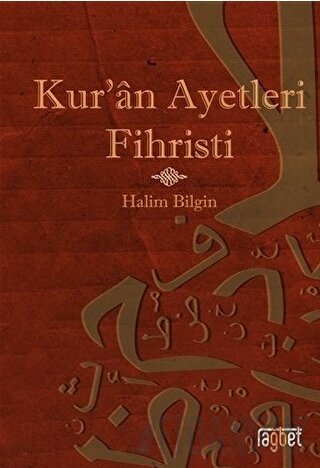 Kur'an Ayetleri Fihristi (Ciltli) Halim Bilgin