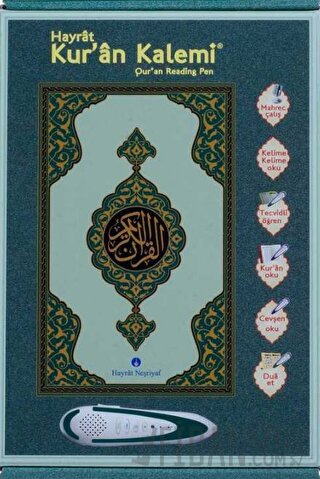 Kuran Okuyan Kalem Seti (Yeşil, Orta Boy, Karton Kutulu) (Ciltli)