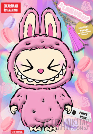 Labubu Pinky Rose Çılgın Koleksiyon – Çıkartmalı Boyama Kitabı Kolekti