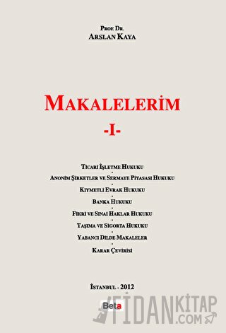 Makalelerim 1 (Ciltli)