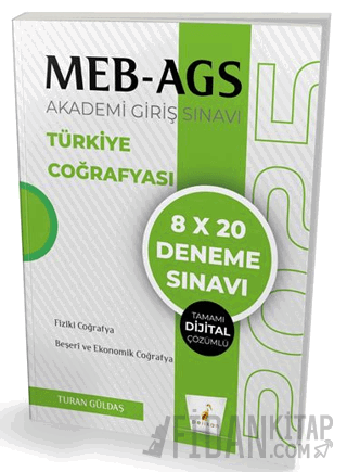 MEB - AGS Hazırlık Türkiye Coğrafyası 8x20 Tamamı Dijital Çözümlü Deneme Sınavı