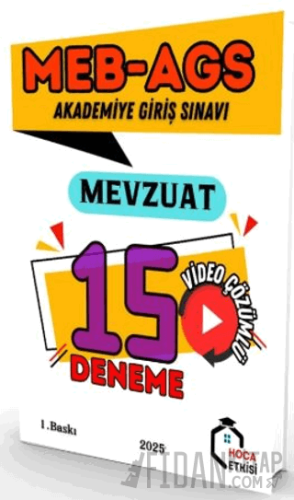 MEB-AGS Mevzuat 15 Deneme Çözümlü Recep Özceylan