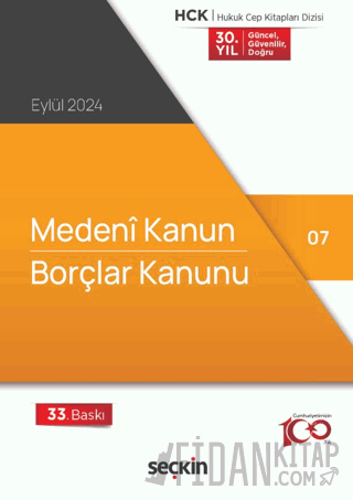 Medeni Kanun – Borçlar Kanunu (Cep Kitabı) Seçkin Yayıncılık