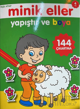 Minik Eller Yapıştır Ve Boya - Yeşil Kitap