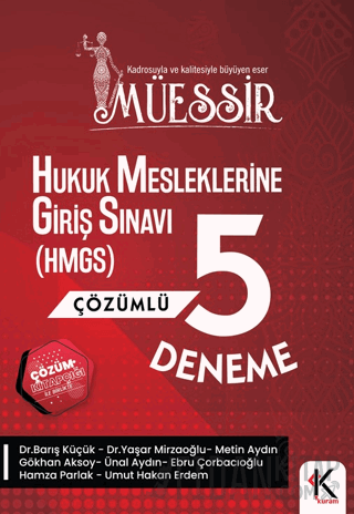 Müessir Hukuk Mesleklerine Giriş Sınavına (HMGS) Çözümlü 5 Deneme Barı