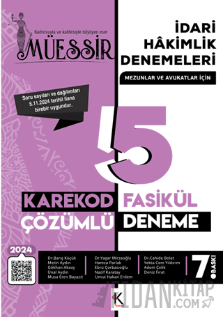 Müessir İdari Hakimlik Denemeleri- 2024 Karekod Çözümlü Kolektif