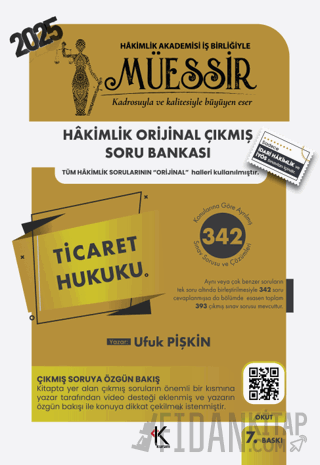 Müessir İdari Hakimlik Ticaret Hukuku Soru Bankası Ufuk Pişkin
