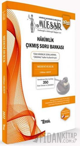 Müessir Medeni Hukuk Hakimlik Çıkmış Soru Bankası Temsil Kitap Gökhan 