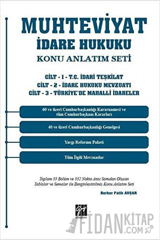 Muhteviyat İdare Hukuku Konu Anlatım Seti