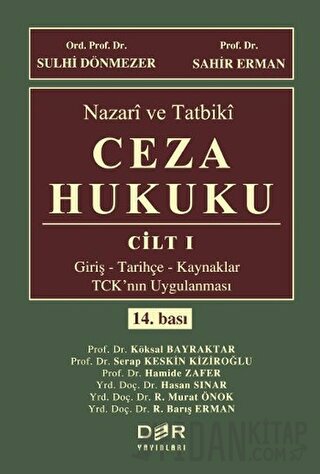 Nazari ve Tatbiki Ceza Hukuku Cilt 1 (Ciltli)