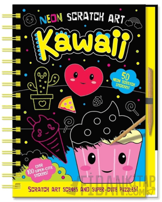 Neon Scratch Art - Kawaii (Ciltli) Connie Isaacs