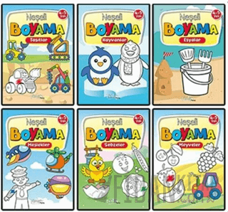 Neşeli Boyama 6 Kitap Set 4-5 Yaş