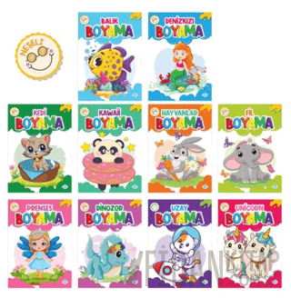Neşeli Boyama Seti (10 Kitap)