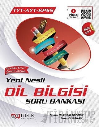 Nitelik YKS TYT AYT KPSS Yeni Nesil Dil Bilgisi Soru Bankası Video Çözümlü