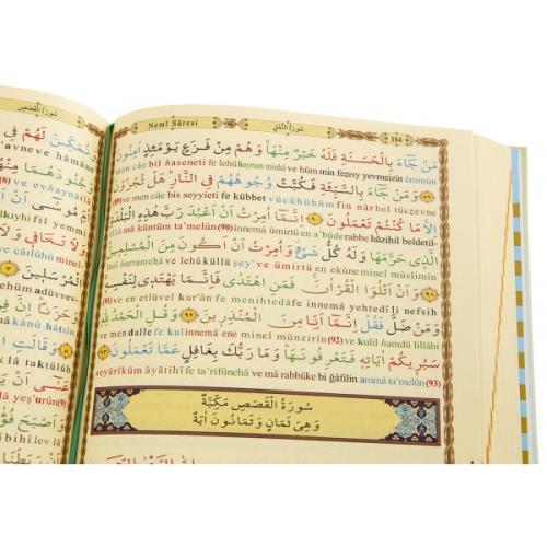 Orta Boy 2'Li Kur'an-ı Kerim Satır Altı Türkçe Okunuşlu (H-29) (Ciltli