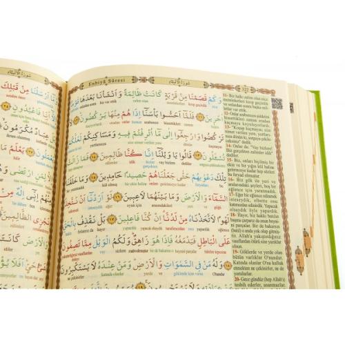 Orta Boy Satır Arası Renkli Kelime Altı Meali - Bilgisayar Hatlı - Diy