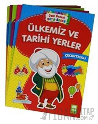 Okul Öncesi Boya Öğren Seti Çıkartmalı-5 Kitap Takım