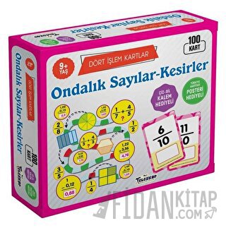 Ondalık Sayılar - Kesirler 9 Yaş Dört İşlem Kartlar Kolektif