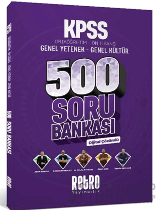 2026 KPSS Genel Yetenek Genel Kültür Ortaöğretim Önlisans 500 Soru Bankası