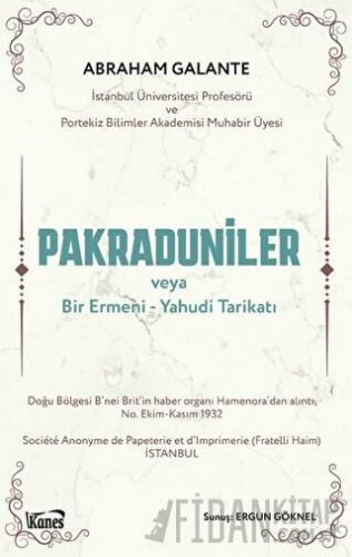 Pakraduniler veya Bir Ermeni-Yahudi Tarikatı