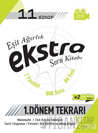 Palme 11. Sınıf Eşit Ağırlık Ekstra Soru Kitabı (1.Dönem Tekrarı)