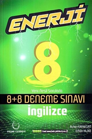 Palme 8. Sınıf Enerji Fen Bilimleri 8+8 Deneme Sınavı
