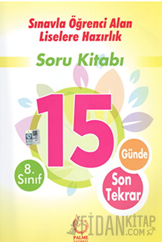 Palme 8. Sınıf LGS 15 Günde Son Tekrar Soru Kitabı