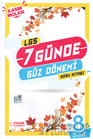 Palme 8. Sınıf LGS 7 Günde Güz Dönemi Soru Kitabı Kasım Molası