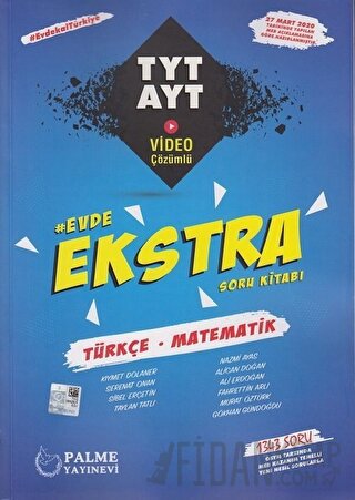 Palme TYT AYT Türkçe Matematik Evde Ekstra Soru Kitabı Alican Doğan