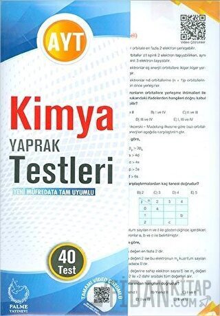 Palme Yaprak Test YKS AYT Kimya