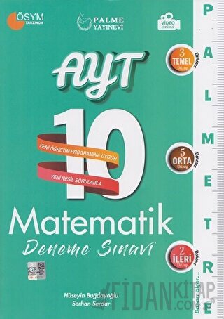 Palme YKS AYT Matematik 10 Deneme Palmetre Video Çözümlü