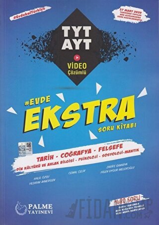 Palme YKS TYT AYT Tarih Coğrafya Felsefe Soru Kitabı Evde Ekstra Video
