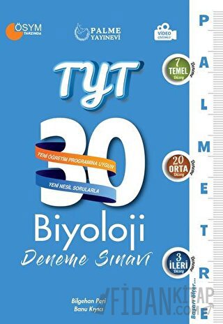 Palme YKS TYT Biyoloji 30 Deneme Palmetre Video Çözümlü
