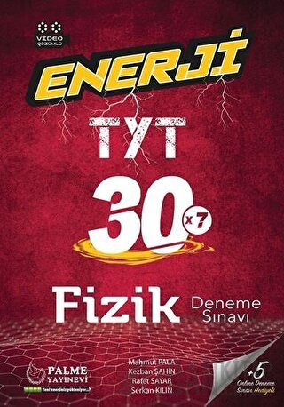 Palme YKS TYT Enerji Fizik 30 Deneme Sınavı Video Çözümlü