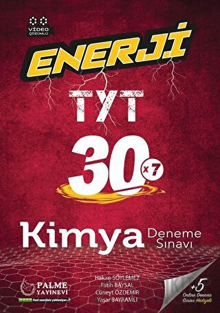 Palme YKS TYT Enerji Kimya 30 Deneme Sınavı Video Çözümlü