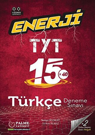 Palme YKS TYT Enerji Türkçe 15 Deneme Sınavı Video Çözümlü