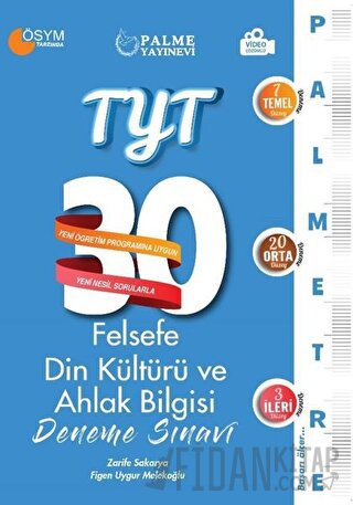 Palme YKS TYT Felsefe Din Kültürü ve Ahlak Bilgisi 30 Deneme Sınavı