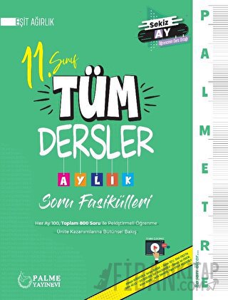 Palmetre 11. Sınıf Eşit Ağırlık Tüm Dersler Aylık Çalışma Fasikülleri