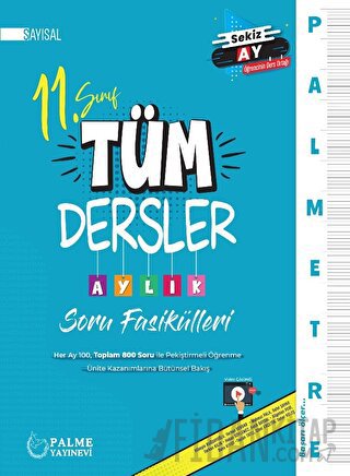 Palmetre 11. Sınıf Sayısal Tüm Dersler Aylık Çalışma Fasikülleri