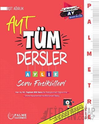 Palmetre AYT Eşit Ağırlık Tüm Dersler Aylık Çalışma Fasikülleri