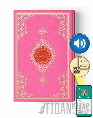 Rahle Boy 30 Cüz Kur'an-ı Kerim (Pembe, Karton Kapak, Kutulu)